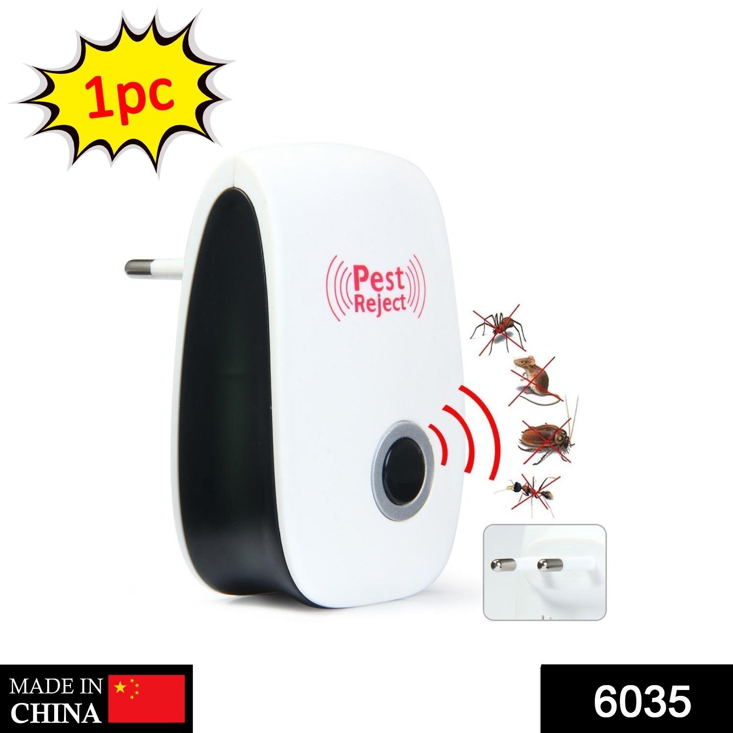 6035 Ultrasonic Pest Repeller To Repel Rats Cockroach Mosquito Home Pest  Rodent 6035 Ultrasonic Pest Repeller To Repel Rats Cockroach Mosquito Home Pest  Rodent